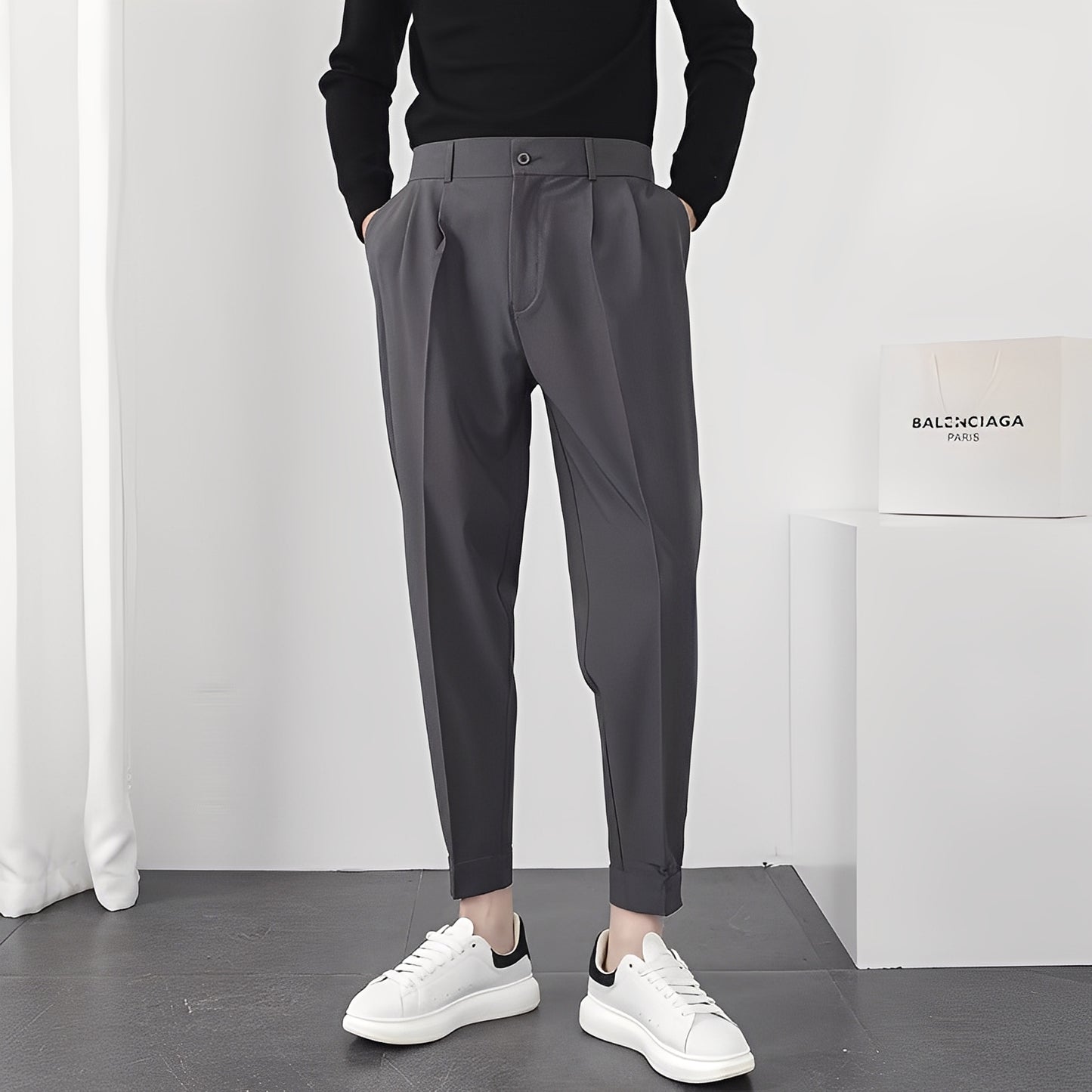 Micheal - Moderne, bequeme, locker sitzende Hose für Herren