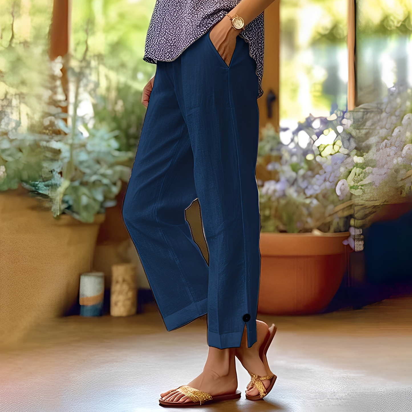 Kassia - Lässige Sommerhose aus Leinen für Damen