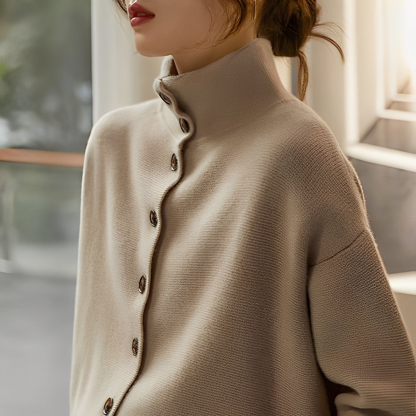 Evelynn - Stilvoller Strickpullover mit Stehkragen für Damen