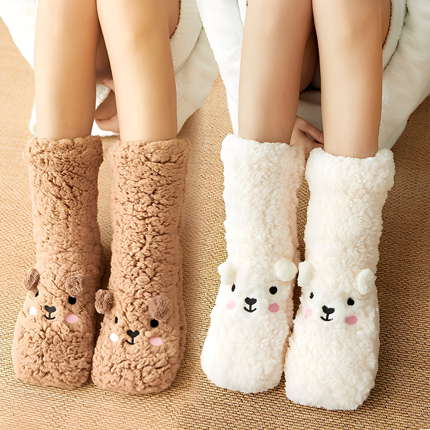 Judith - Stilvolle Winter-Samt-Bodysocken für Damen