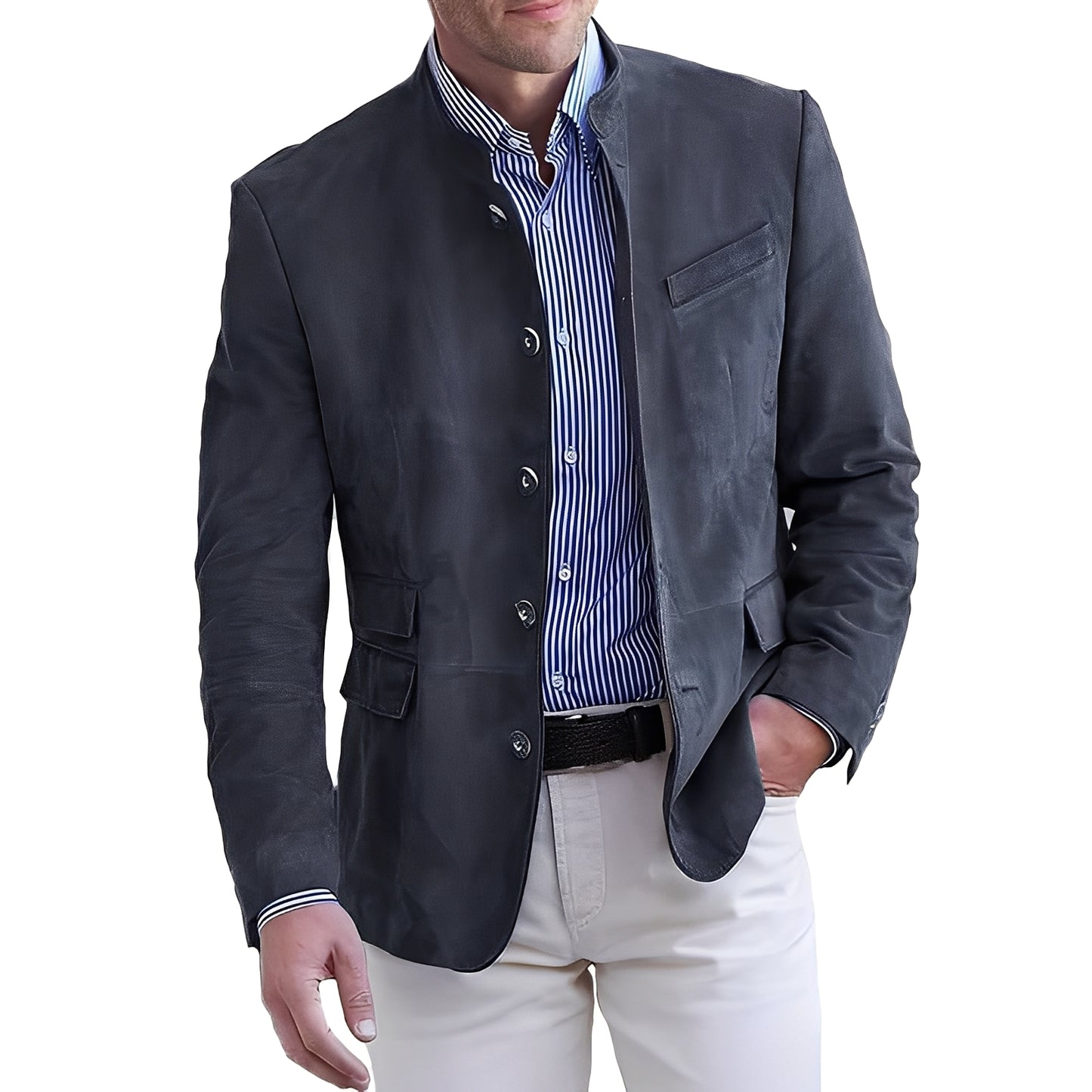 Brenden - Klassische Freizeitjacke mit Knöpfen für Herren