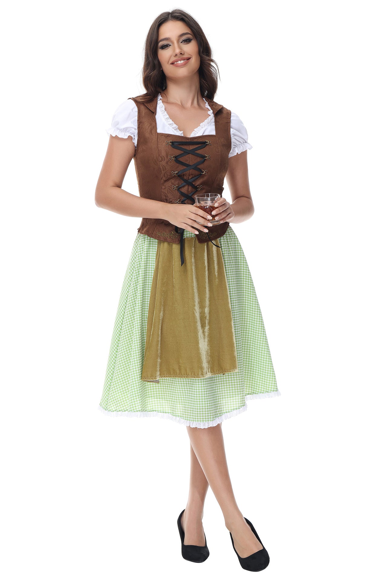 Stefani - Festliches Oktoberfest-Kleid mit Schnürung für Damen