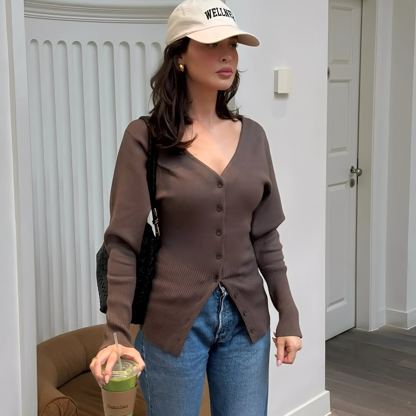 Deziree - Stilvoller, schmal geschnittener Cardigan-Mantel für Damen