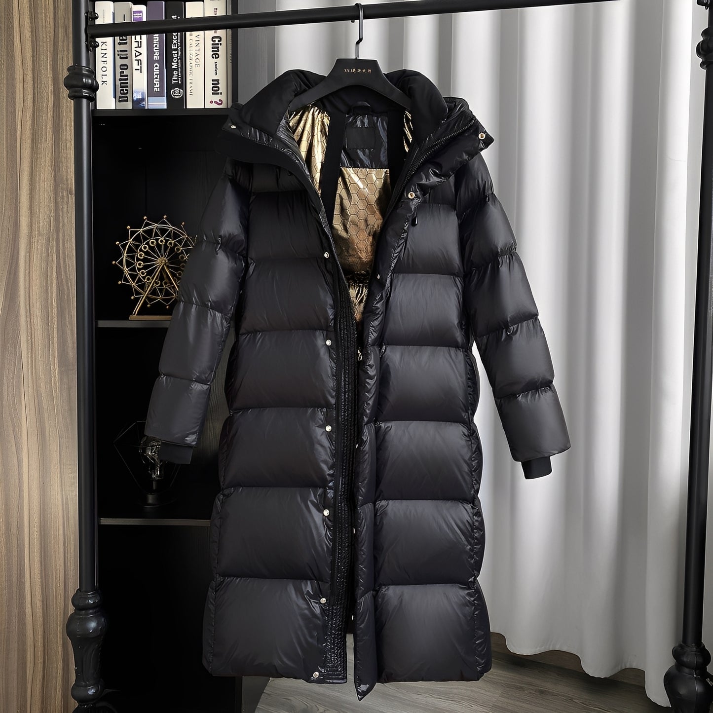 Mildred - Lässige lange Daunenjacke für Damen