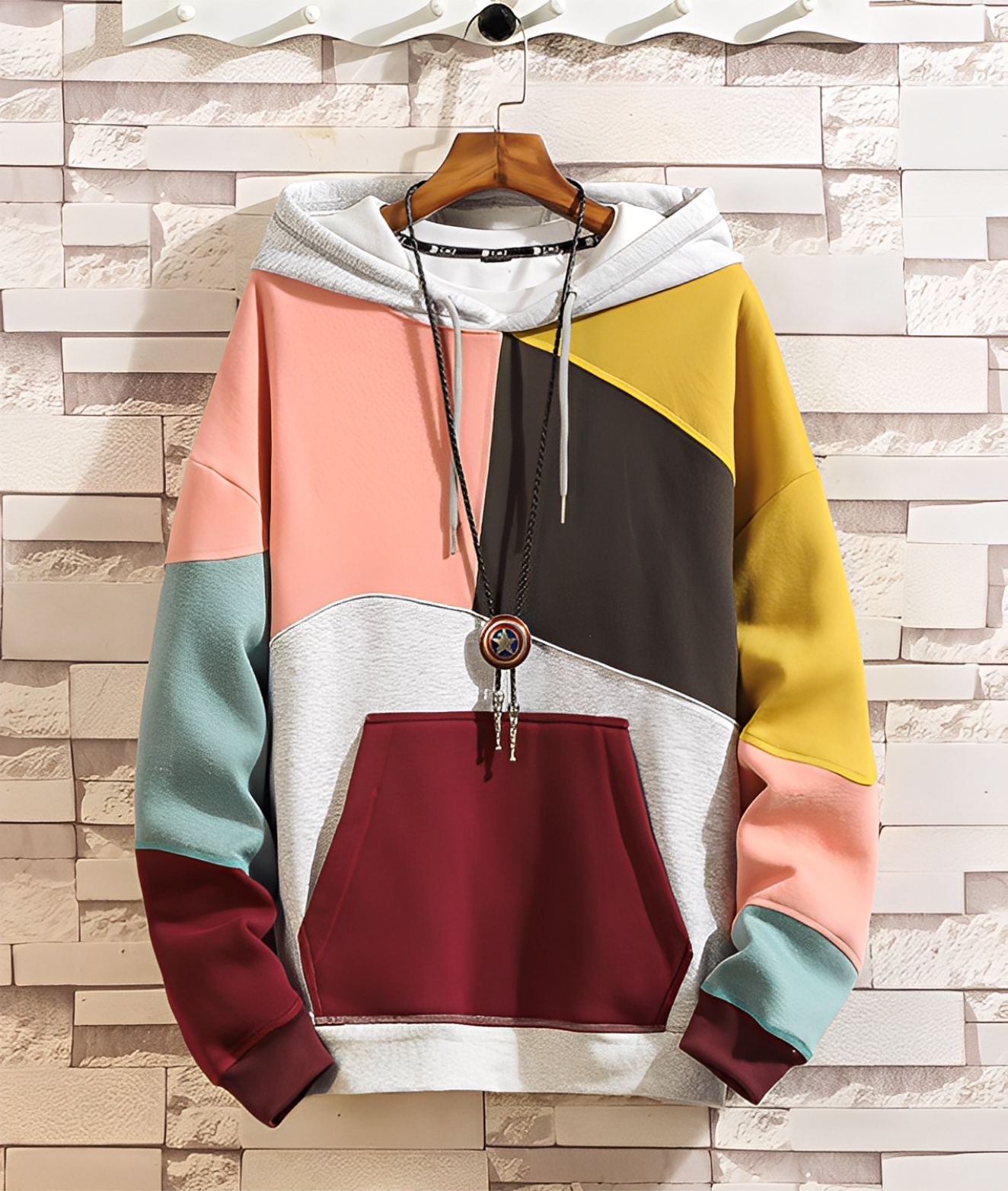 Stephen - Bunter, lockerer Hoodie für Herren