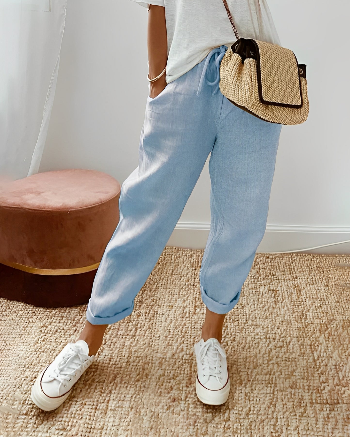 Sherie - Lässige, lockere Leinenhose für Damen