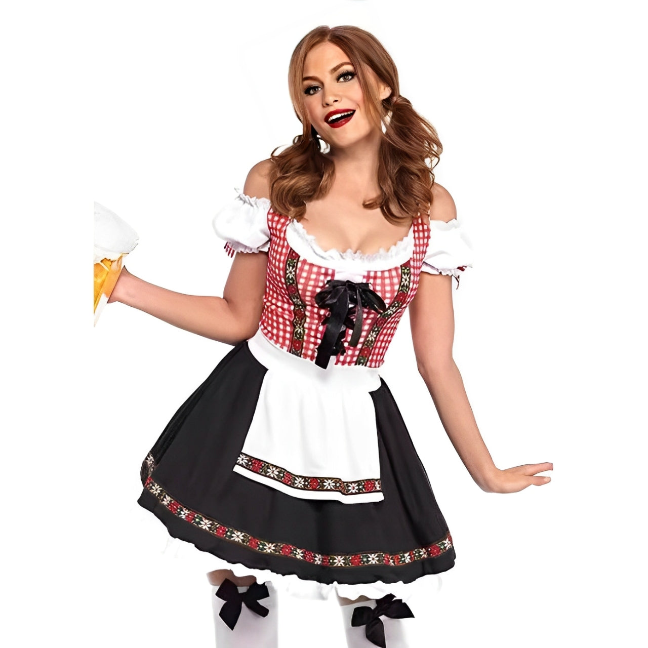 Michele - Stilvolles kariertes Oktoberfest-Dirndlkleid für Damen