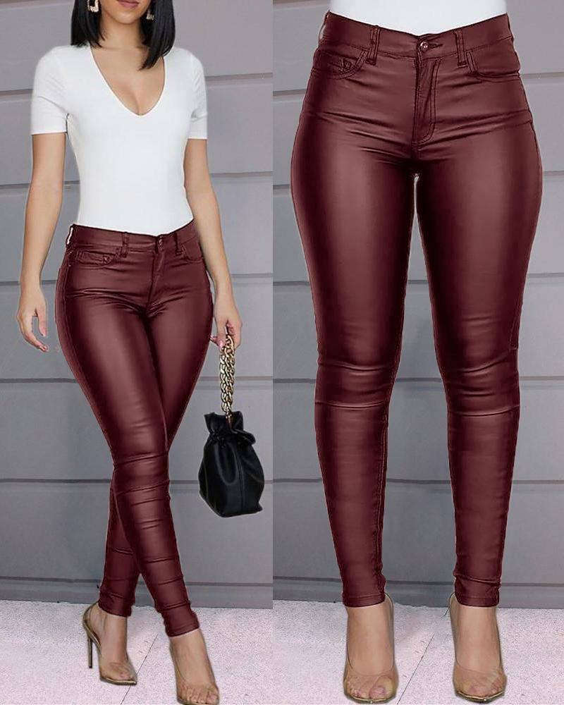 Dina – Stretch-Kunstlederhose