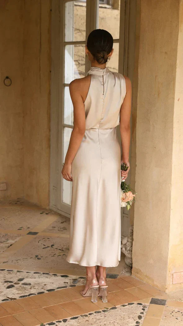 Nancy - Schillerndes, langes Damenkleid