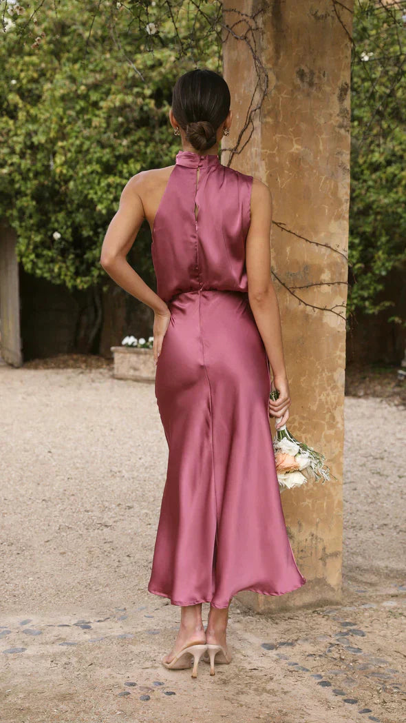 Nancy - Schillerndes, langes Damenkleid
