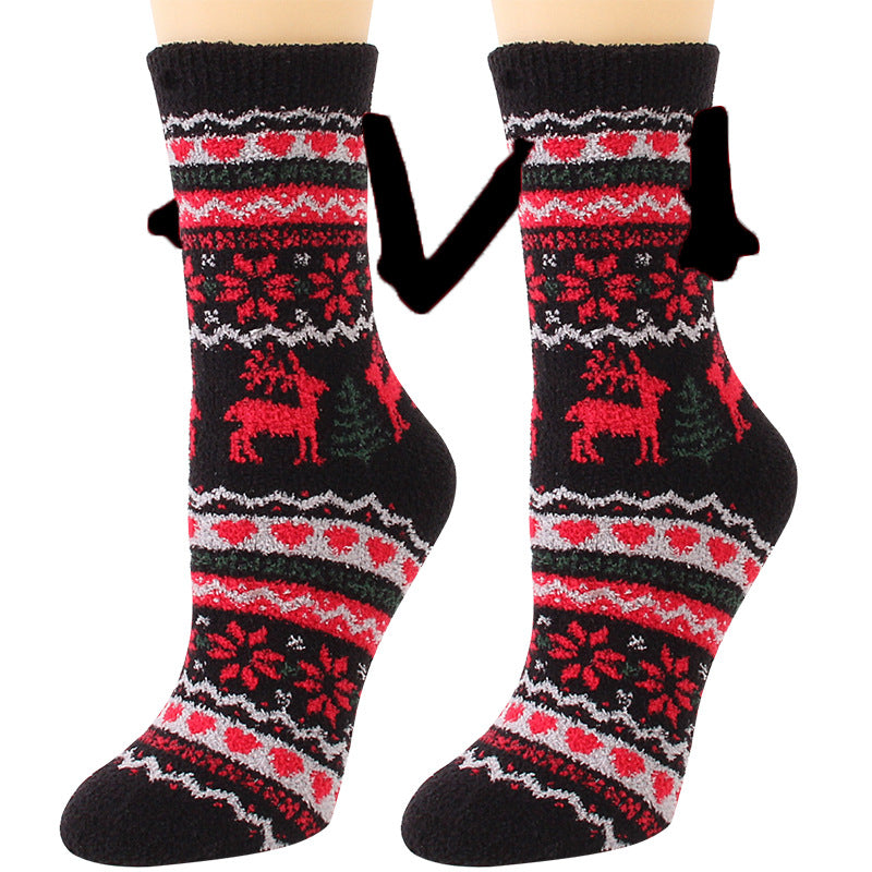 Cailin - Stilvolle Weihnachts-Fleece-Socken für Damen