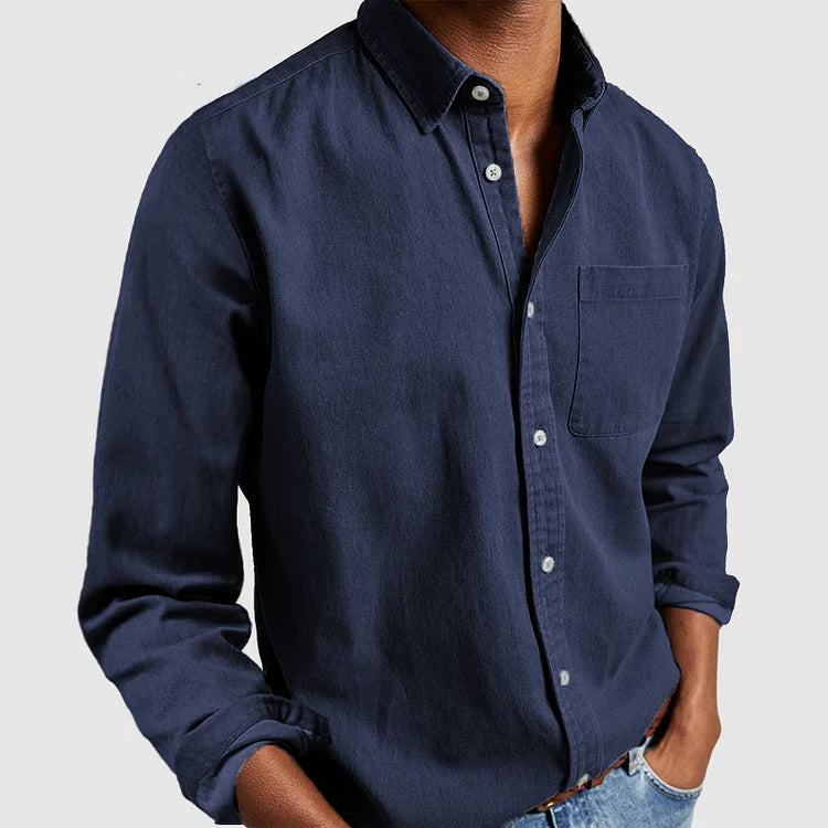 Kael - Herren Jeans-Freizeithemd Weiche Mischung
