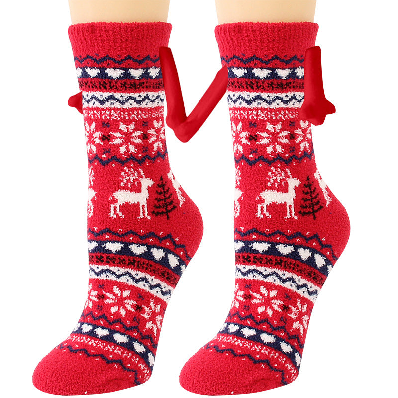 Cailin - Stilvolle Weihnachts-Fleece-Socken für Damen