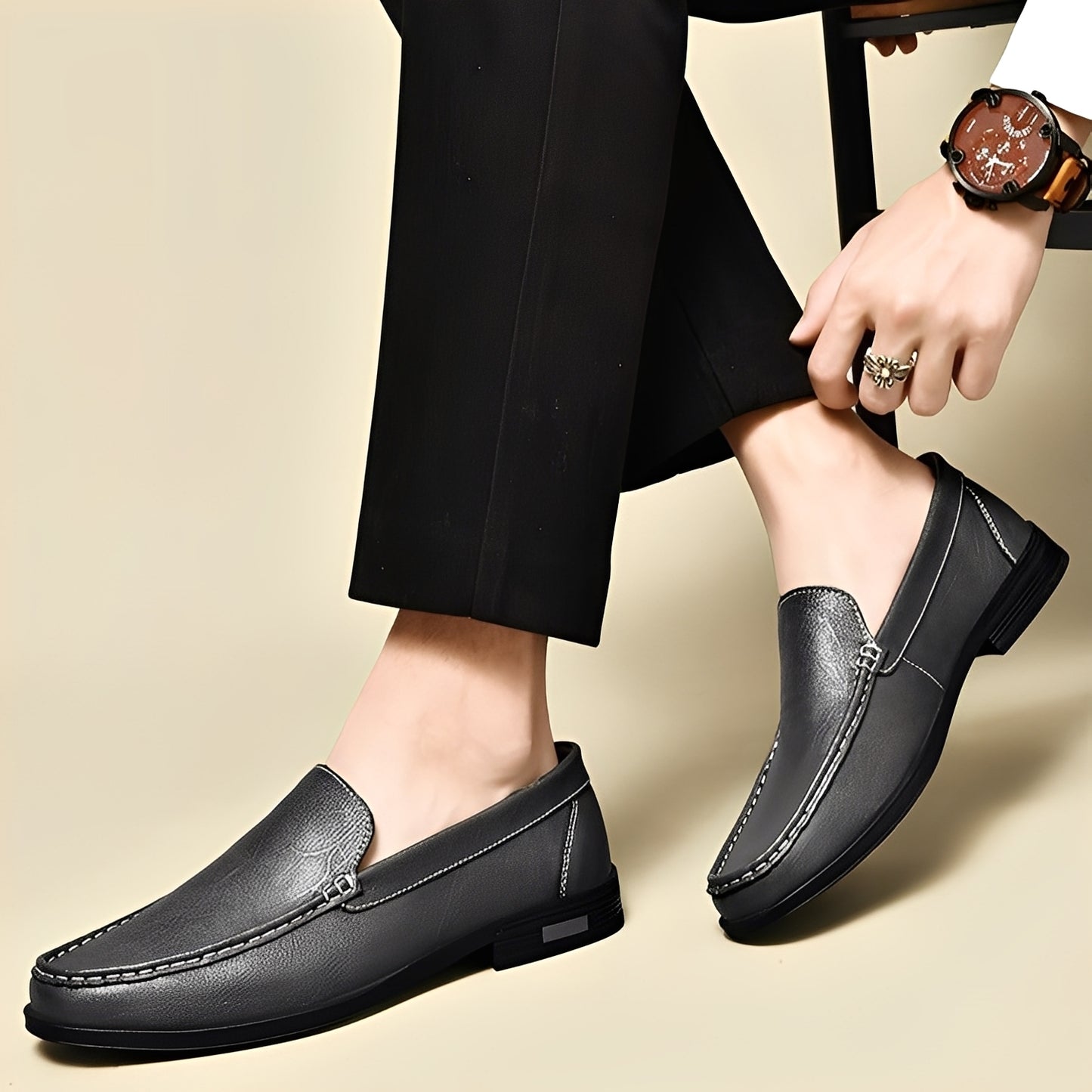 Corwin - Formelle Leder-Slipper für Herren