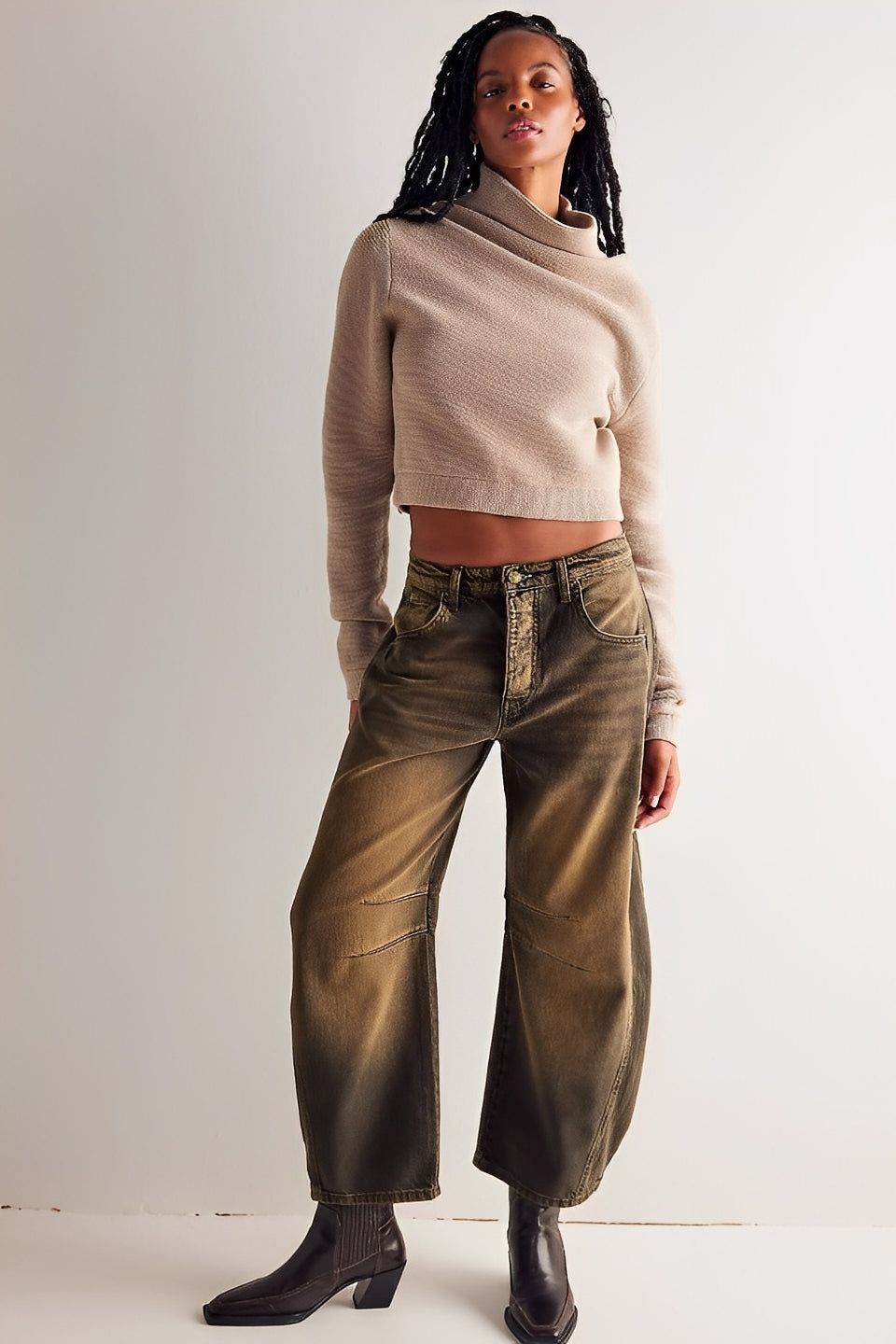 Adrienne - Klassische weit geschnittene Barrel-Jeans für Damen