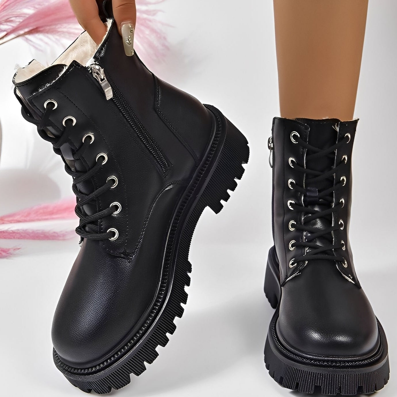 Haylie - Stilvolle, mit Fleece gefütterte Martin-Stiefel für Damen