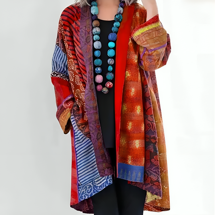 Sarah - Boho-Kimono mit Print für Damen