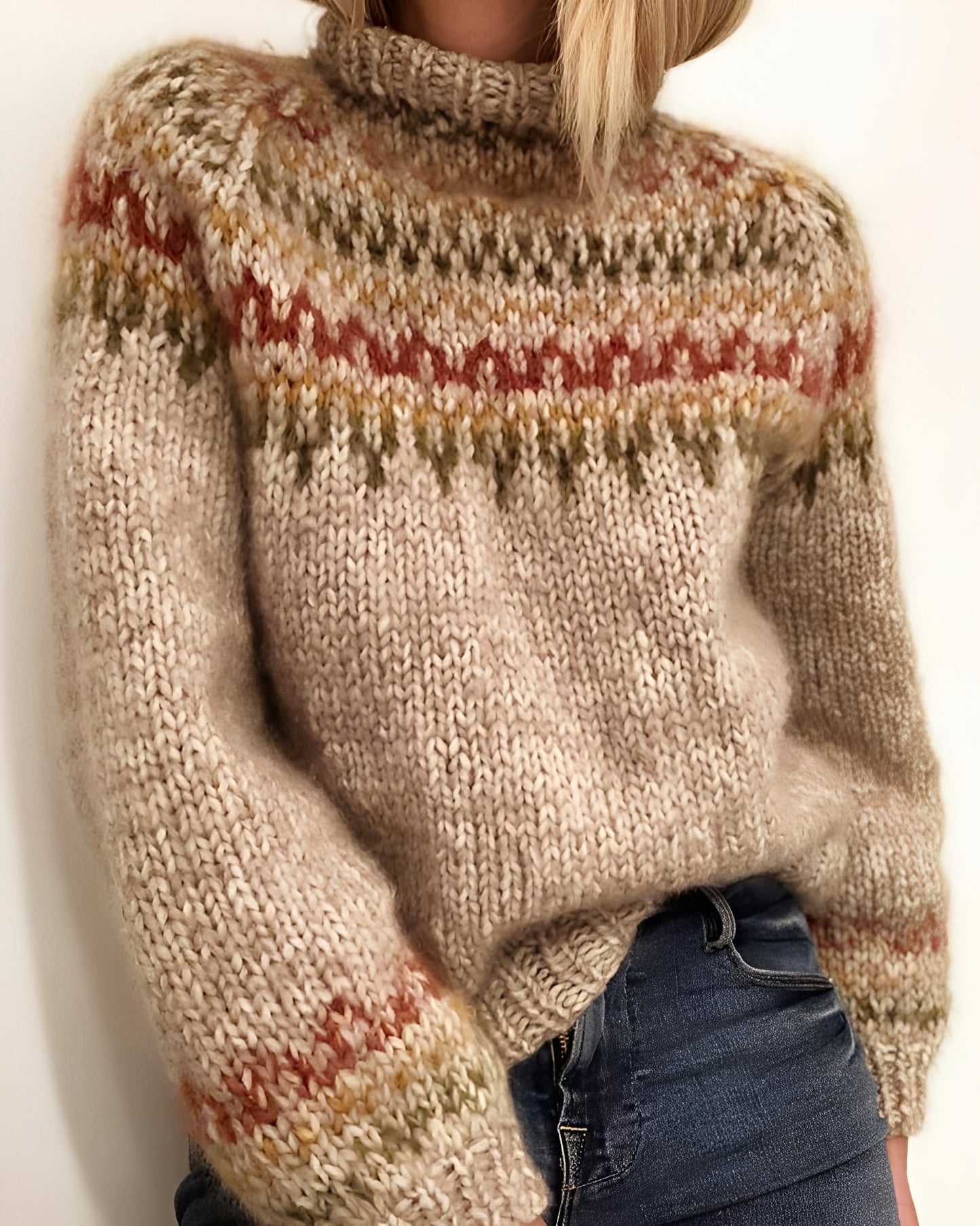 Gemma - Stilvoller Pullover mit hohem Kragen für Damen