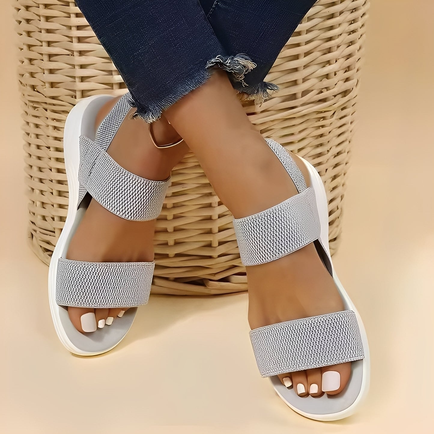 Jessika - Lässige flache Sandalen aus Flyknit für Damen