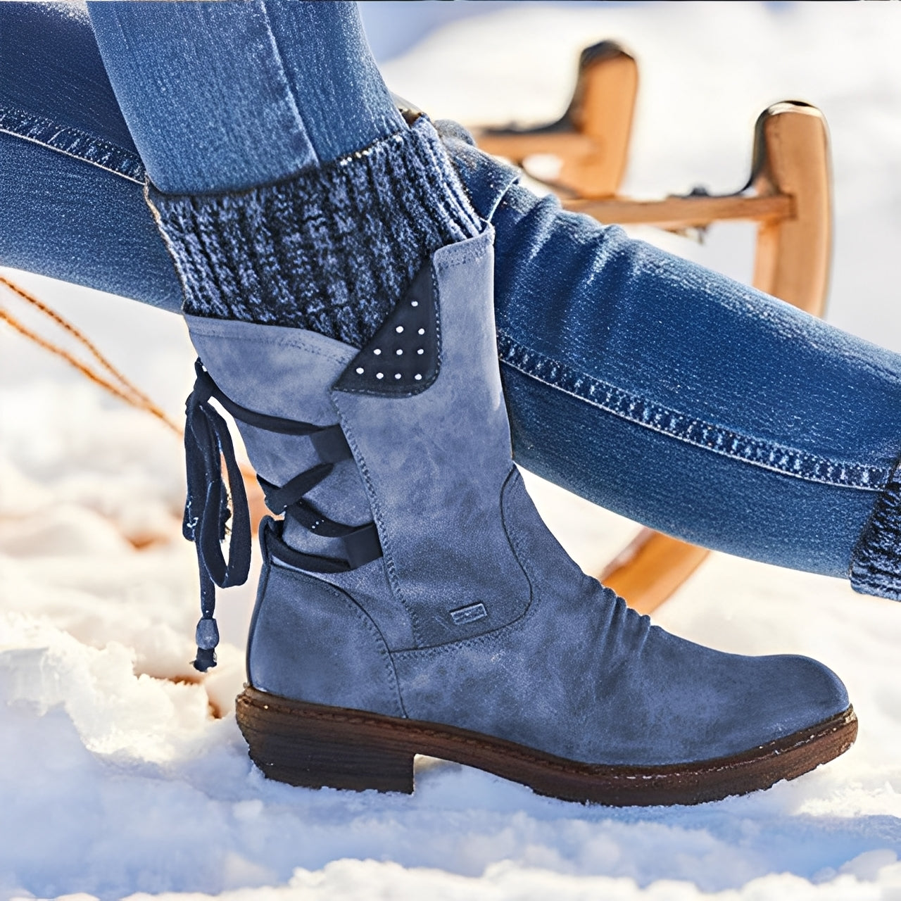 Sharalyn - Bequeme Winterstiefel für Damen in halber Wadenlänge