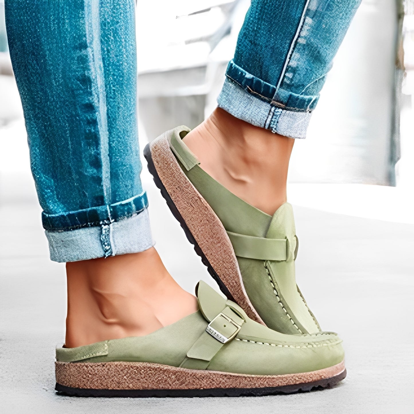 Briana - Bequeme Slip-On-Sandalen mit Schnalle für Damen
