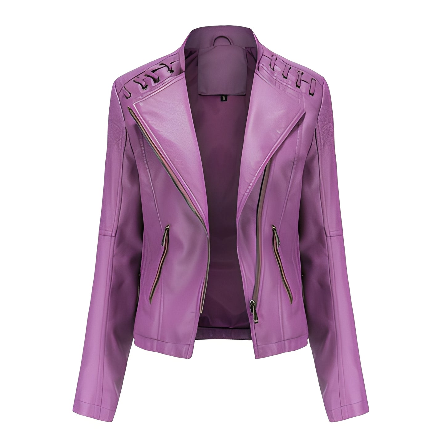 Narelle - Stilvolle, schmale kurze Lederjacke für Damen
