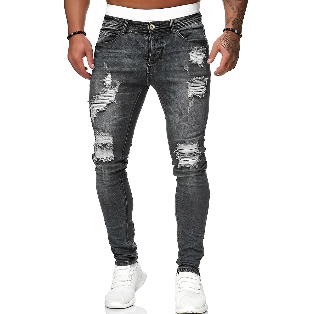Claud - Slim-Fit-Jeans mit Rissen für Herren