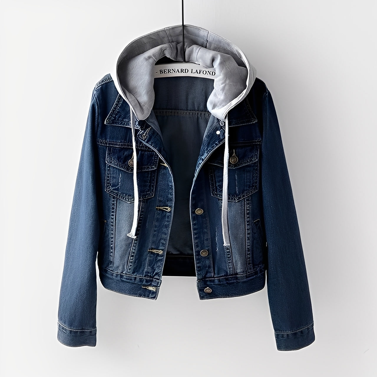 Malani - Stilvolle Jeansjacke mit abnehmbarer Kapuze für Damen