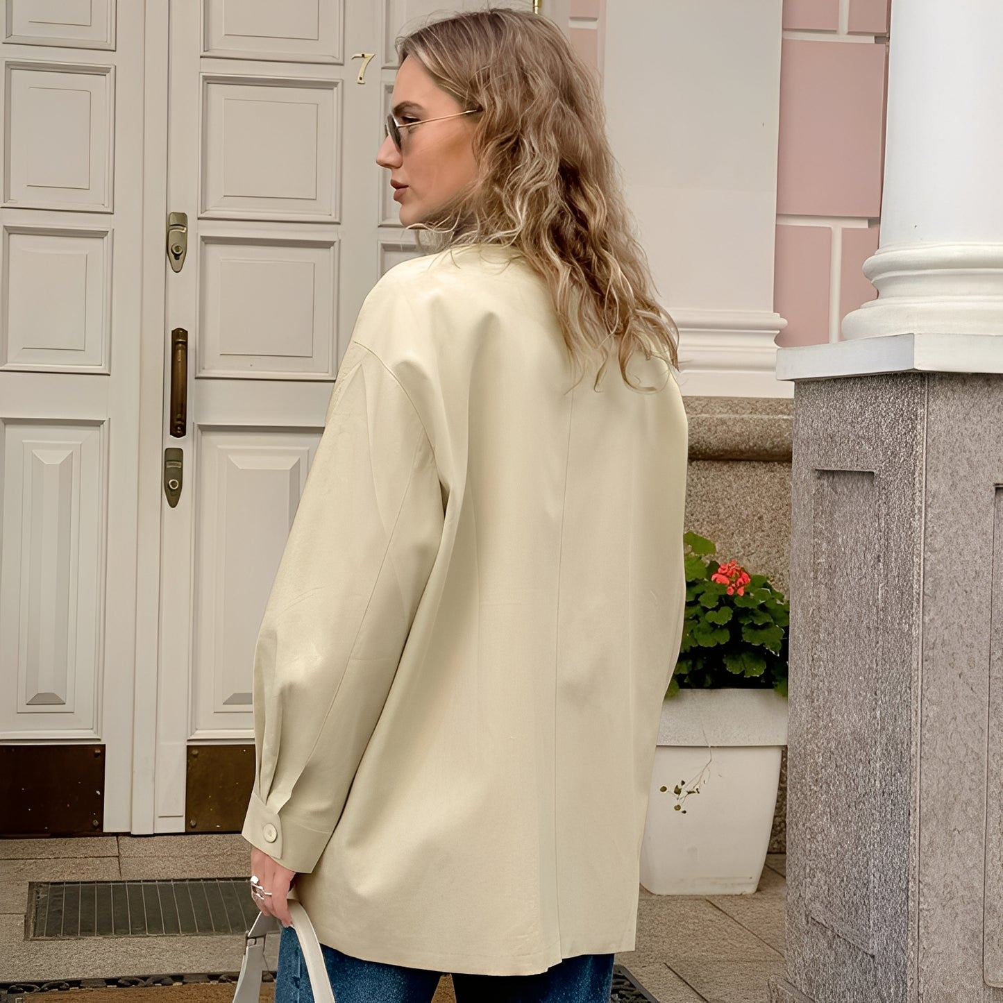 Eireen - Stilvolle, locker sitzende Jacke mit Polokragen für Damen