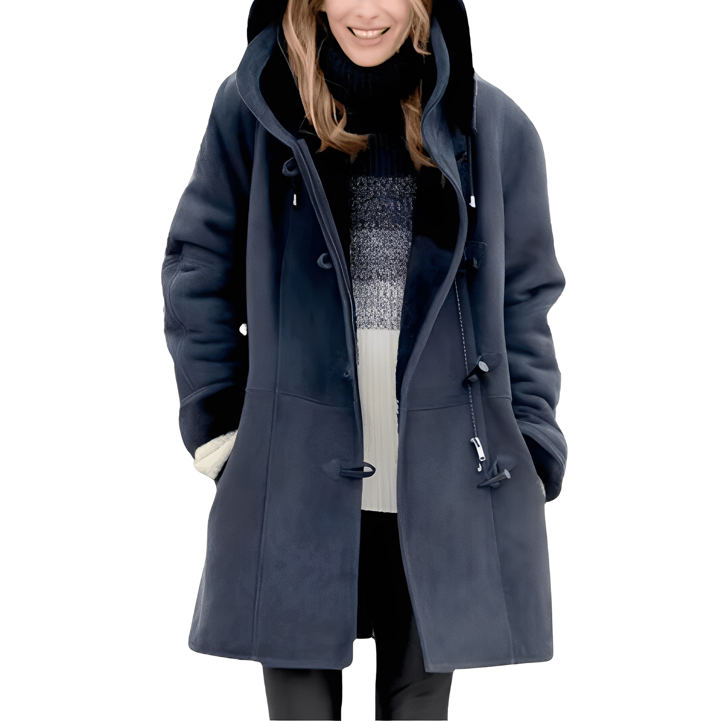 Madilyn - Lässiger Dufflecoat mit Kapuze für Damen
