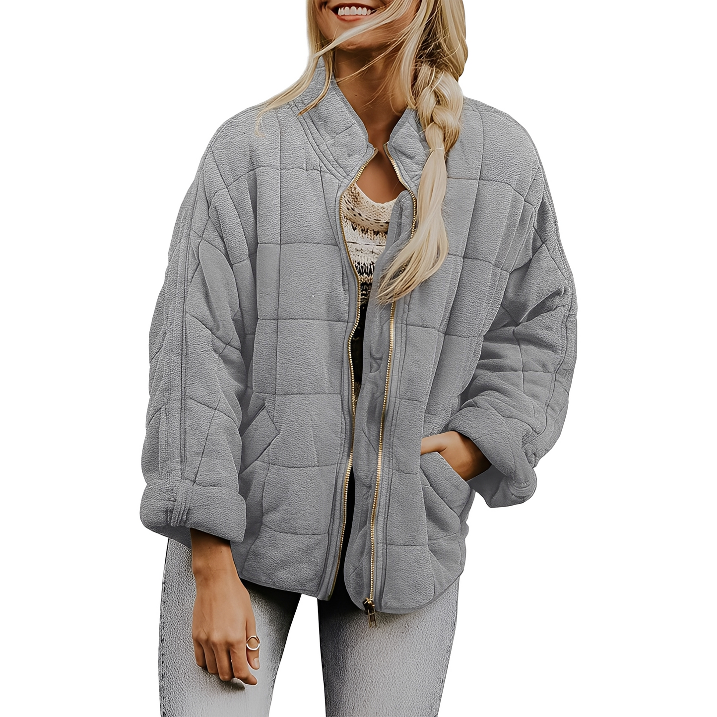 Luana - Lässige Steppjacke mit Taschen für Damen