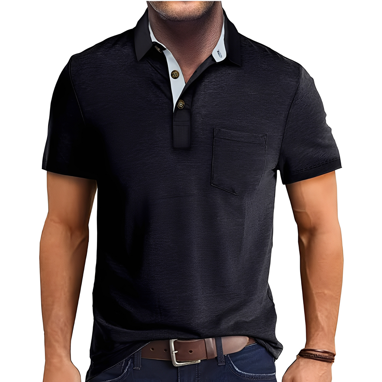 Abner - Retro-Poloshirt mit kurzen Ärmeln für Herren