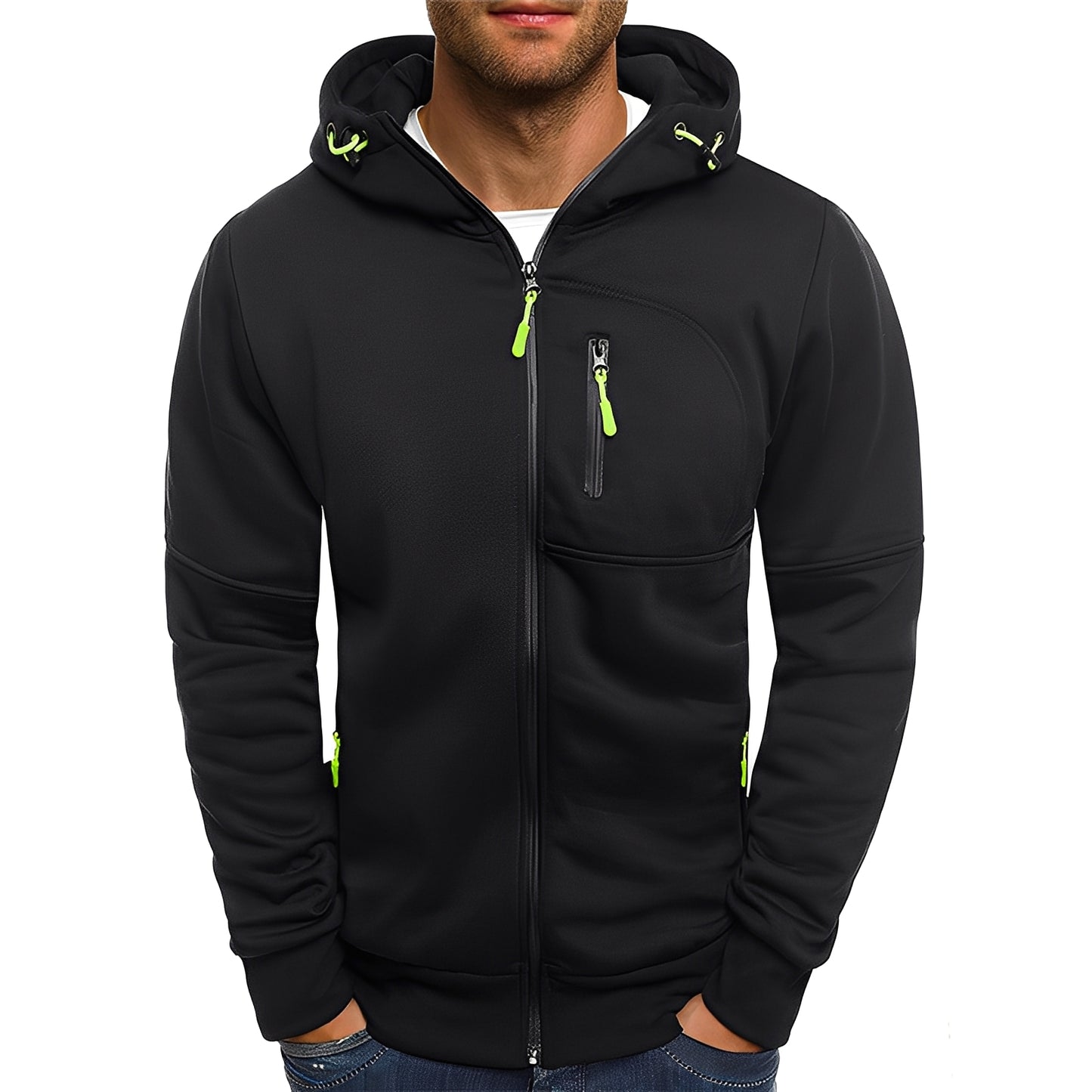 Allen - Moderne Fleecejacke mit Kapuze für Herren