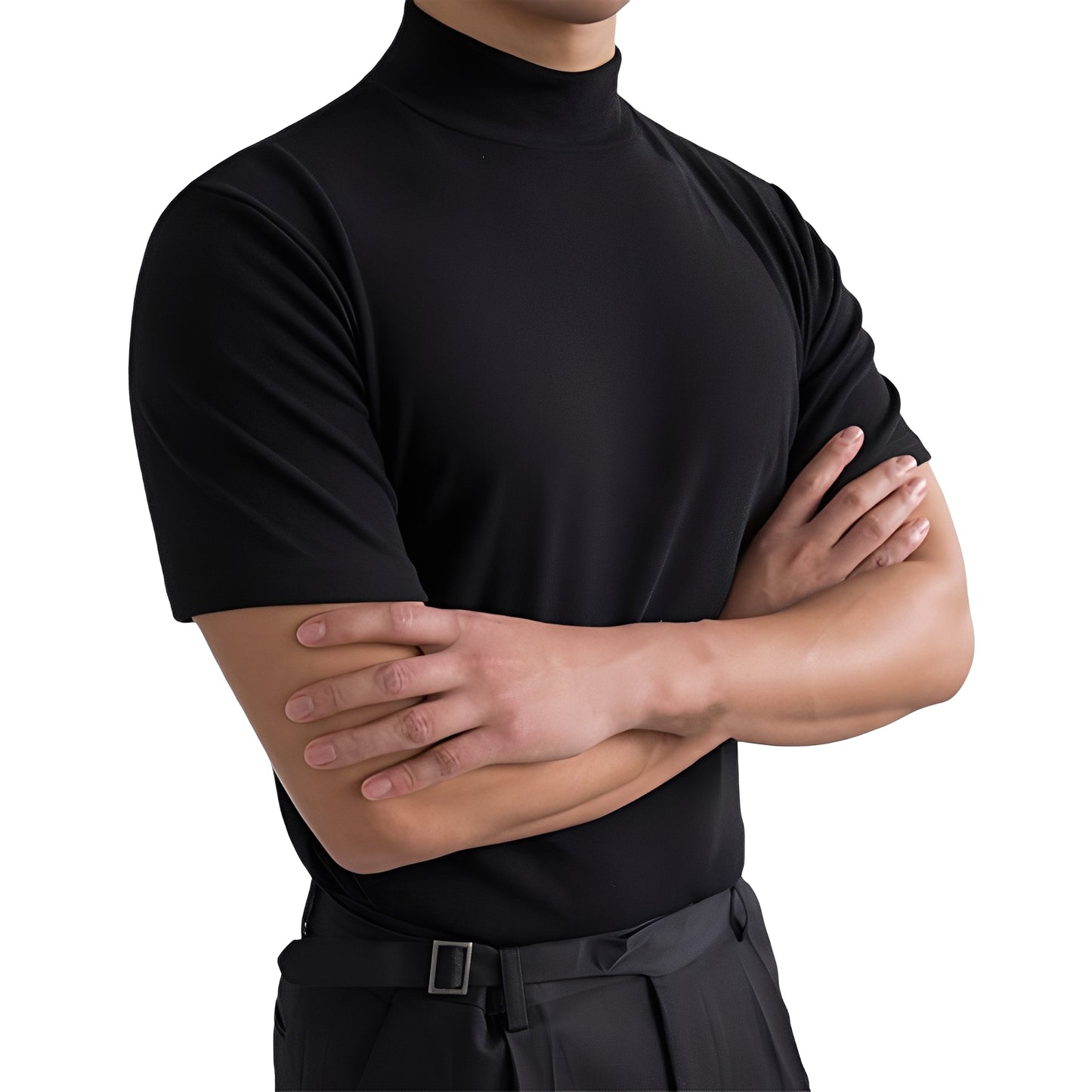 Terence - Lässiges Slim-Fit-Hemd mit hohem Kragen für Herren