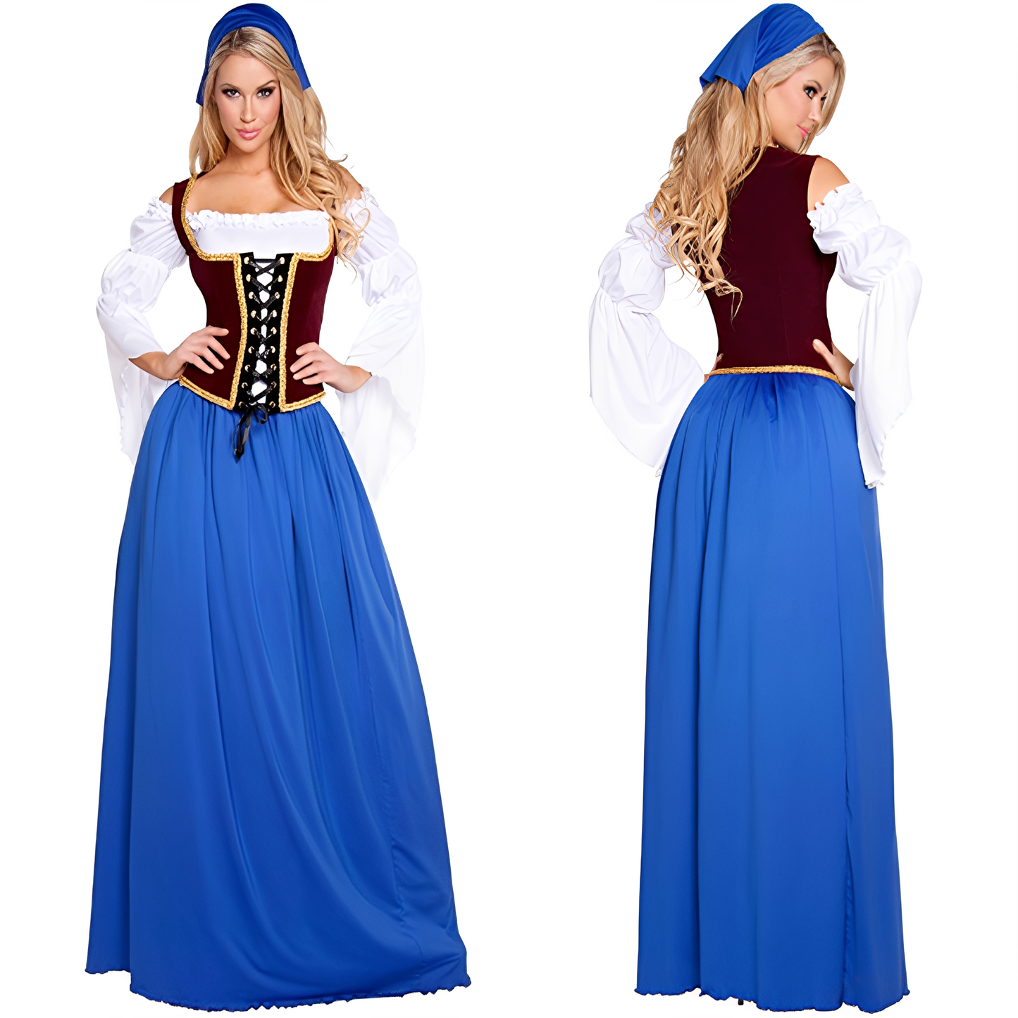 Katelynn - Retro-Oktoberfest-Langkleid für Damen