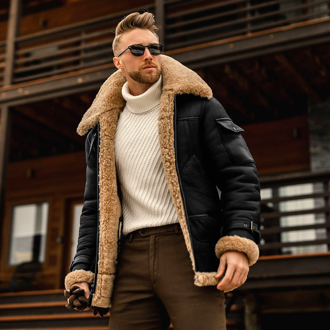 Brendon - Stilvoller warmer Fleece-Mantel für Herren