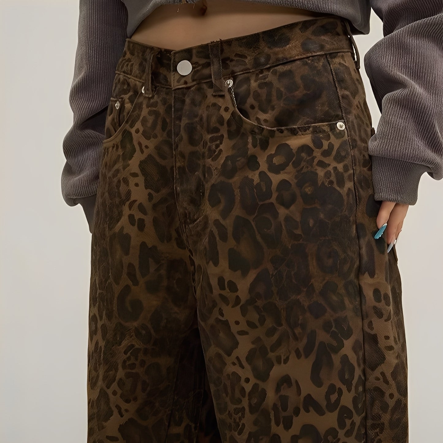 Felecia - Stilvolle bedruckte Baggy-Jeans für Damen