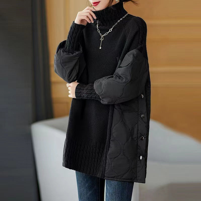 Noelle - Weich gestrickter Pullover mit hohem Kragen für Damen