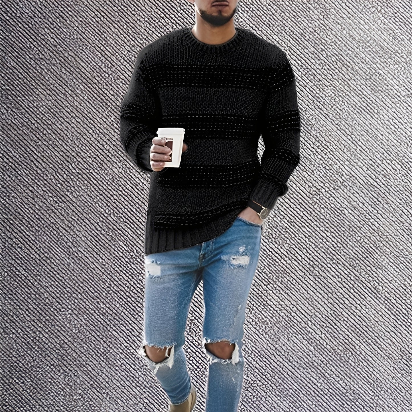 Deven - Gemütlicher Strickpullover für Herren