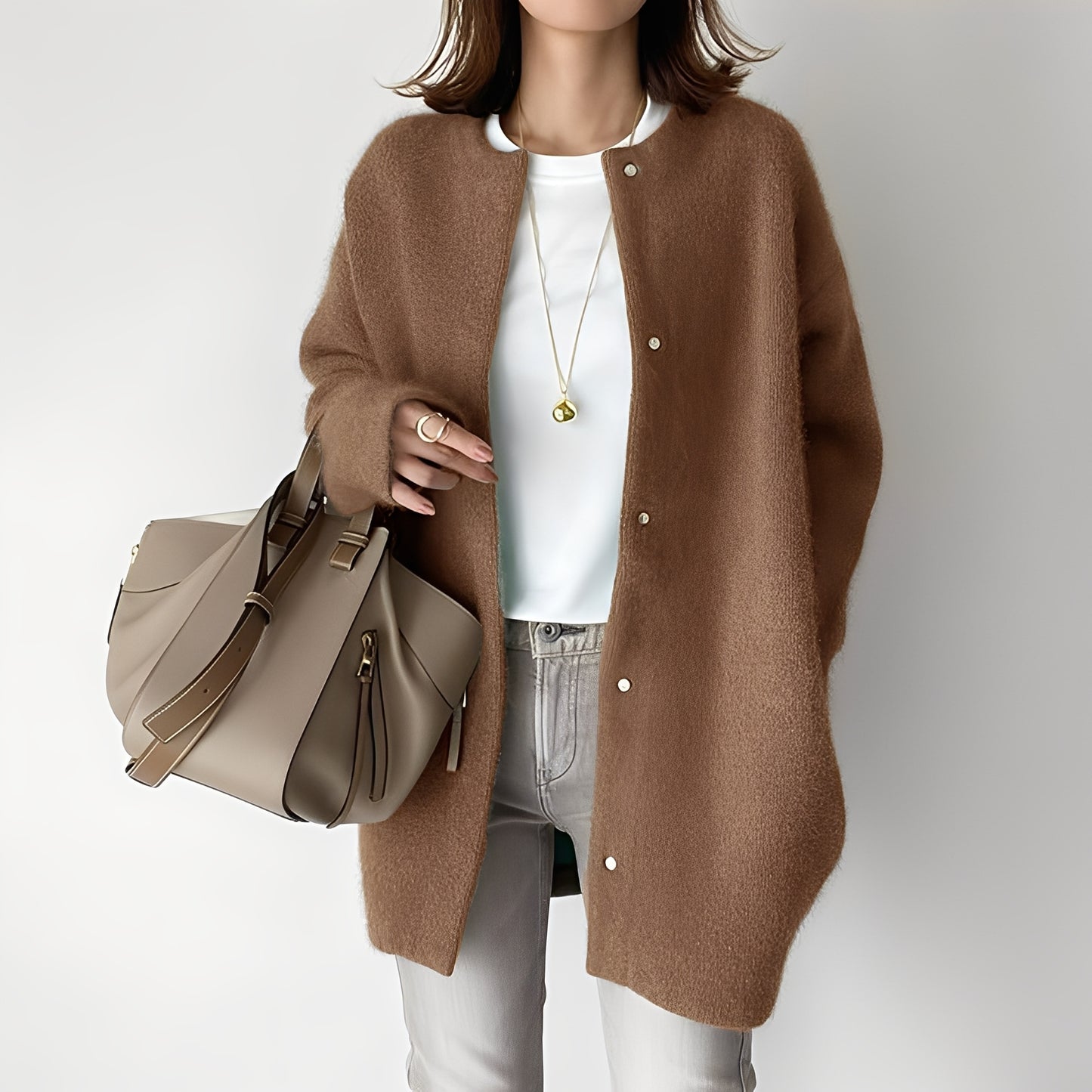 Dahlia - Stilvoller, locker sitzender Cardigan für Damen