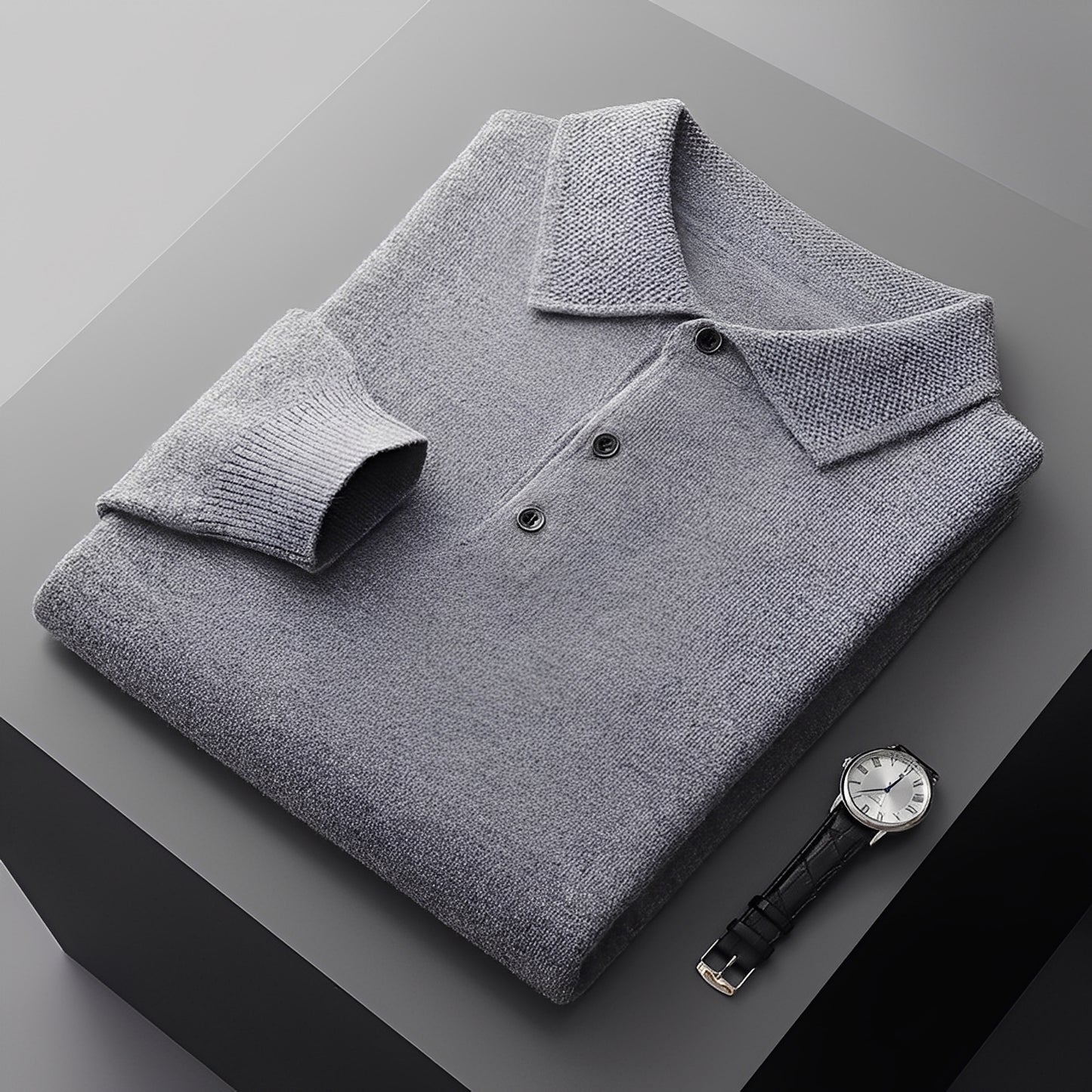 Romilly - Formeller Kaschmir-Polopullover für Herren