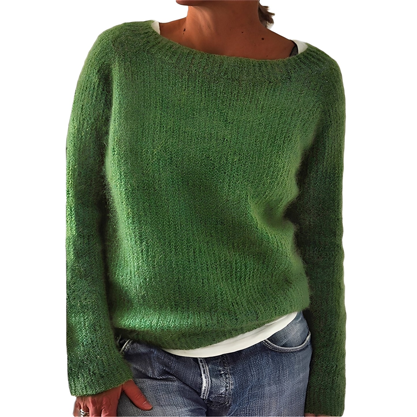 Angelia - Lässiger, warmer Pullover aus weichem Strick für Damen