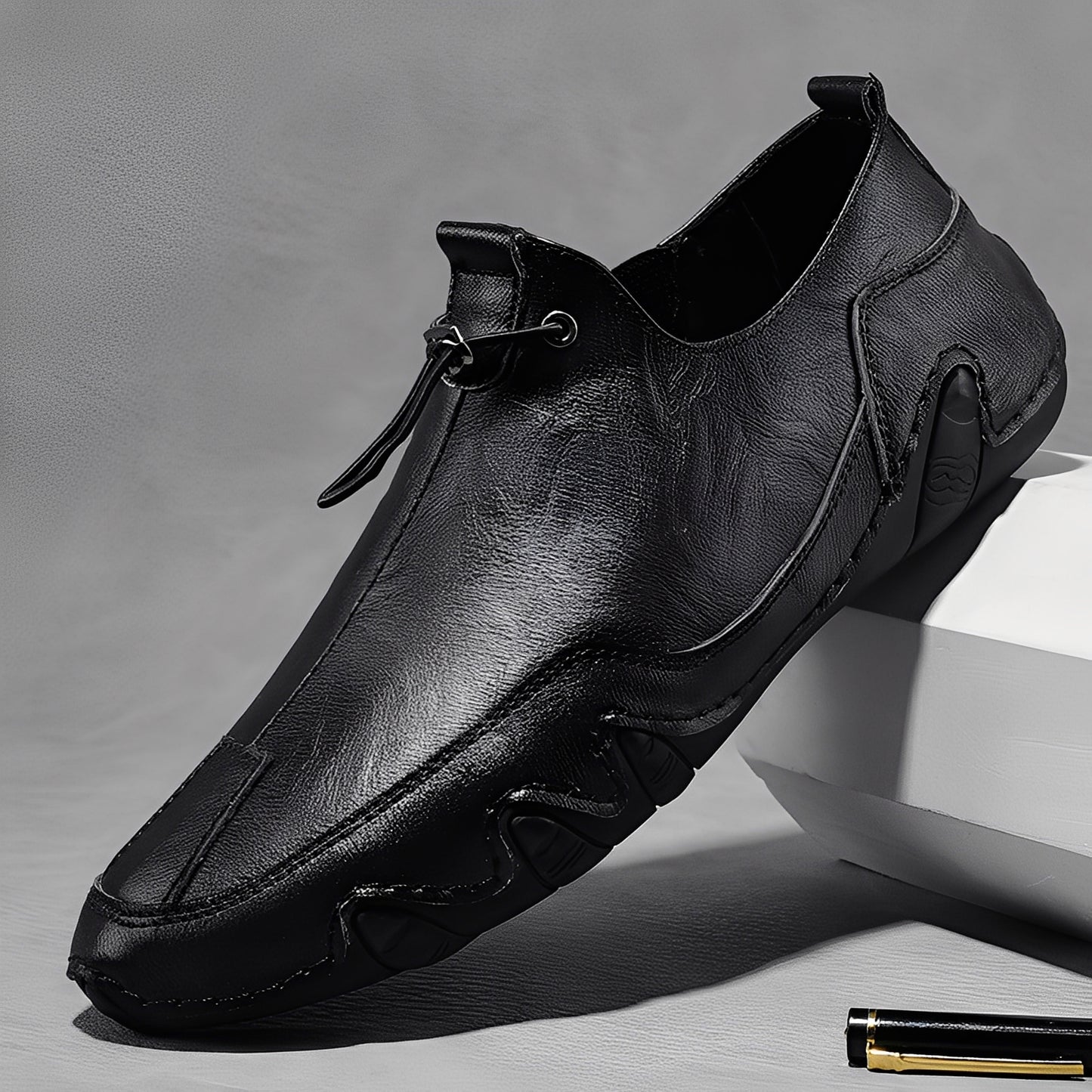 Everard - Stilvolle, locker sitzende Leder-Slipper für Herren