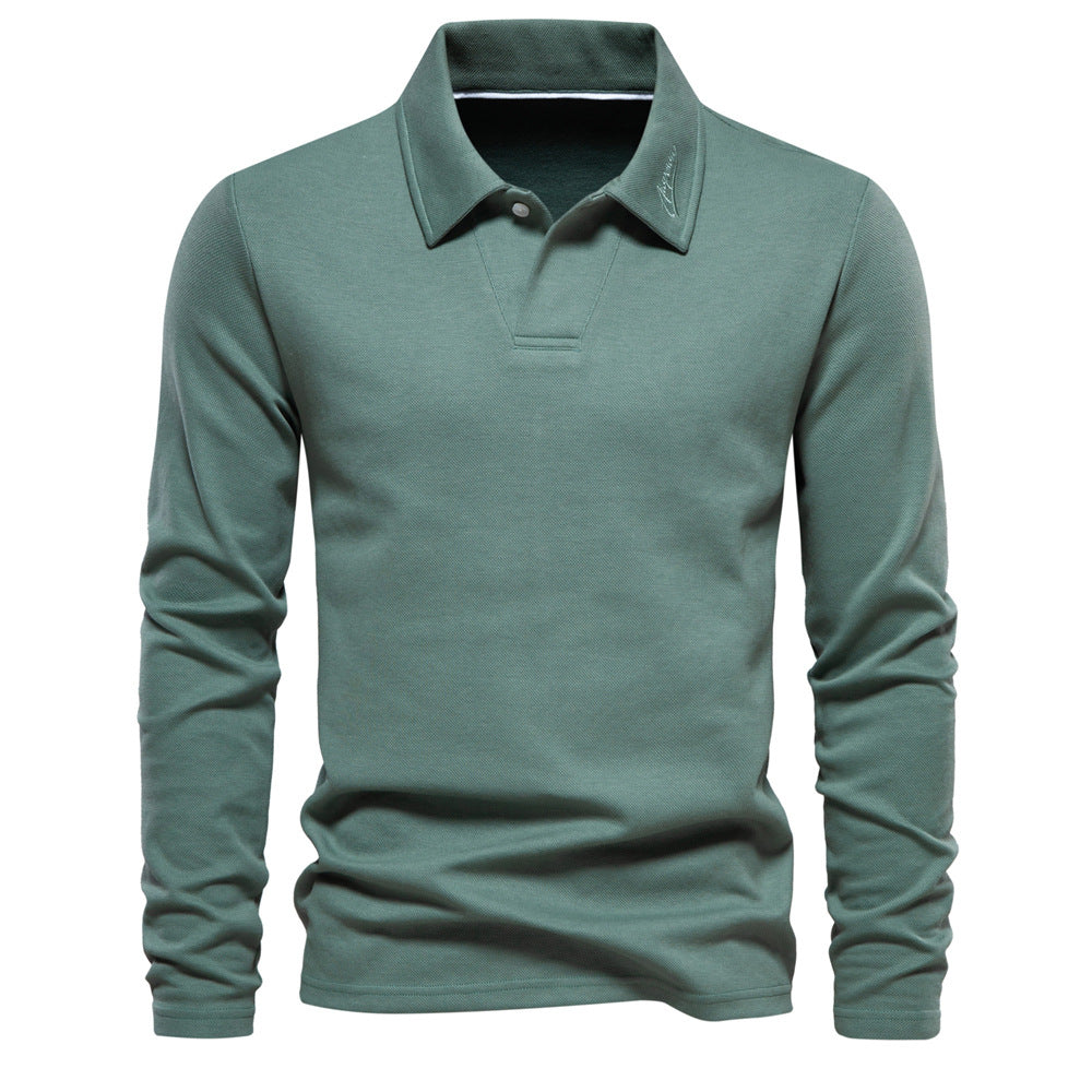 Elvin - Lässiges, formelles Langarm-Poloshirt für Herren