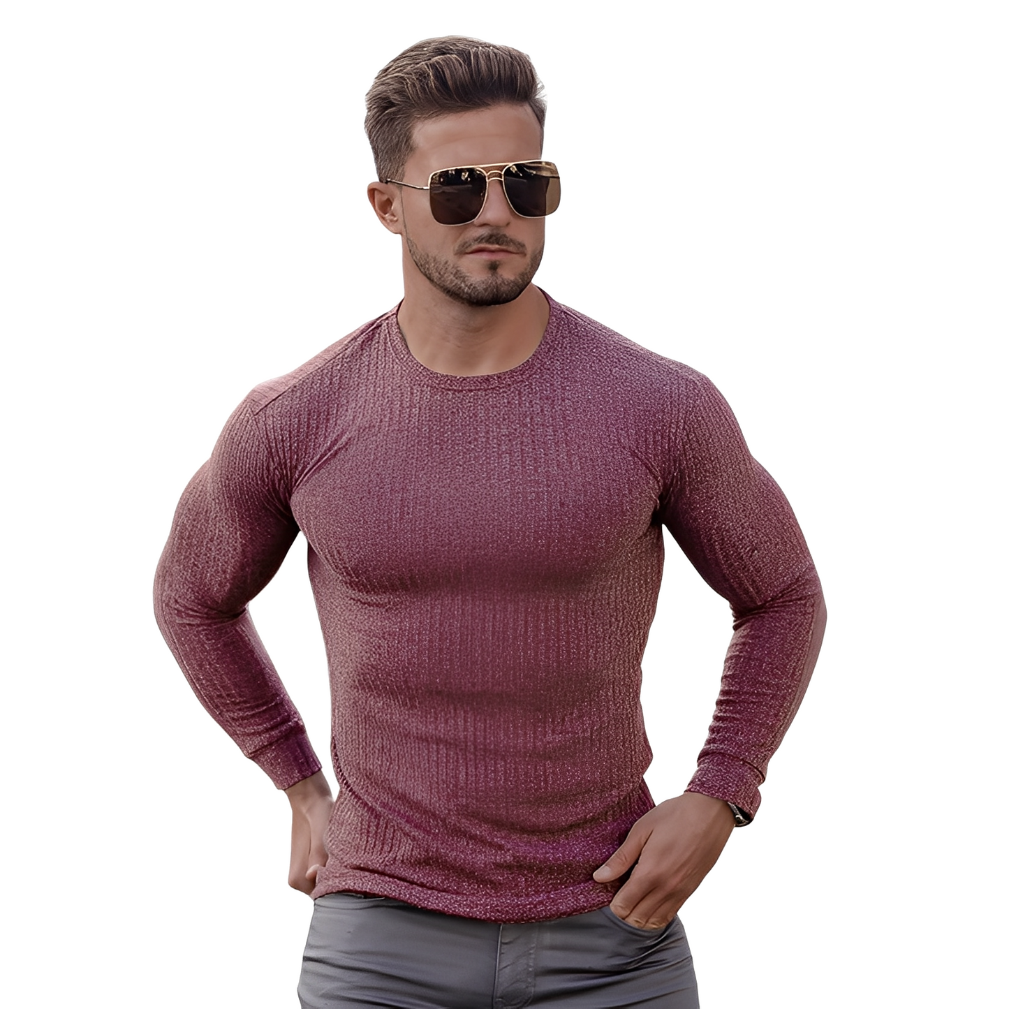 Wynne - Schlichter, schmal geschnittener Pullover für Herren