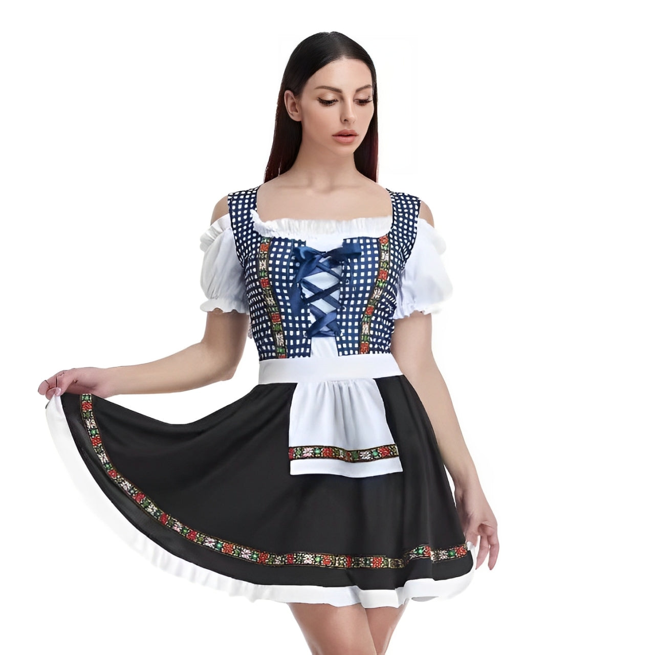 Michele - Stilvolles kariertes Oktoberfest-Dirndlkleid für Damen