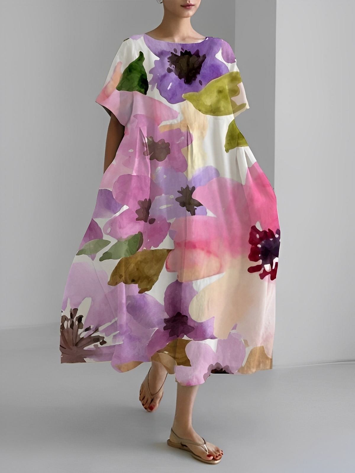 Xavia - Lässiges, lockeres Kleid mit Print für Damen