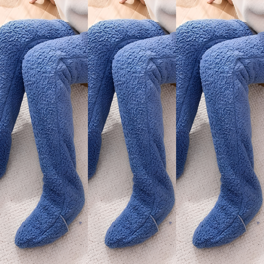 Camellia - Warme, überknielange Wintersocken für Damen