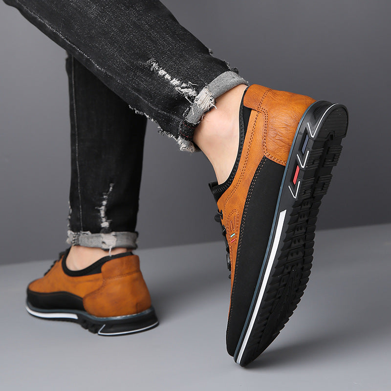 Aaron - Lässige rutschfeste Ledersneaker für Herren