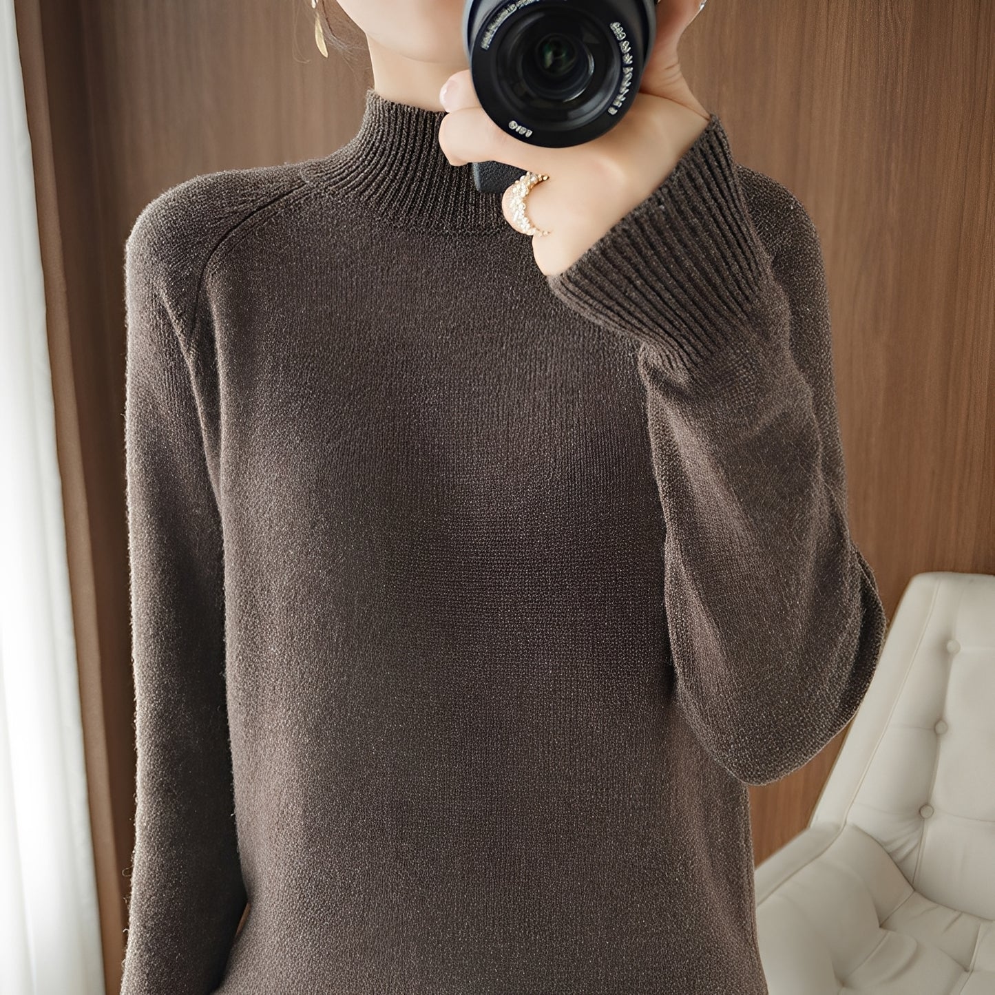 Ulyssa - Eleganter Rollkragenpullover aus Kaschmir für Damen